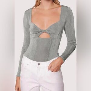 Lost + Wander Wild Sage Bodysuit NWT